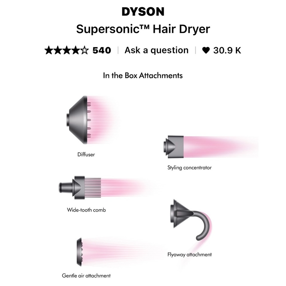 Dyson blow dryer